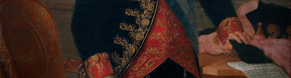 Retrato en pintura de un hombre de la nobleza o realeza del siglo XIX aproximadamente
