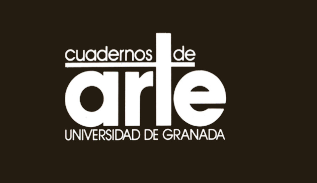Imagen en la que aparece escrito "Cuadernos de arte Universidad de Granada" sobre un fondo marrón